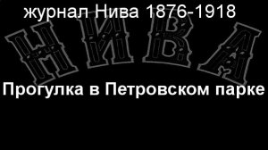 Прогулка в Петровском парке.Каразин,  журнал Нива 1876-1918