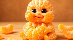 Милые или жутковатые? Фруктовые малыши, кусающие фрукты 🍊👶 Необычно приятное ASMR-эффект