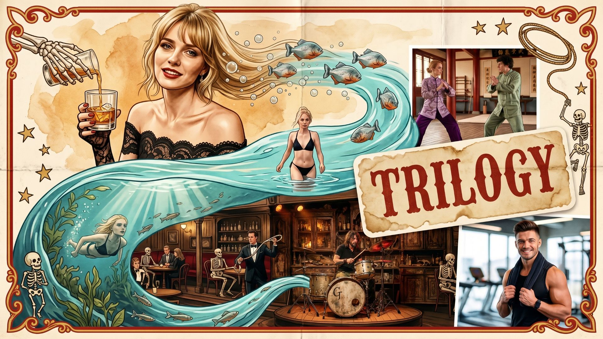 Трилогия | AI-альбом. Женские истории про колготки, скелеты в шкафу и рыбу фугу