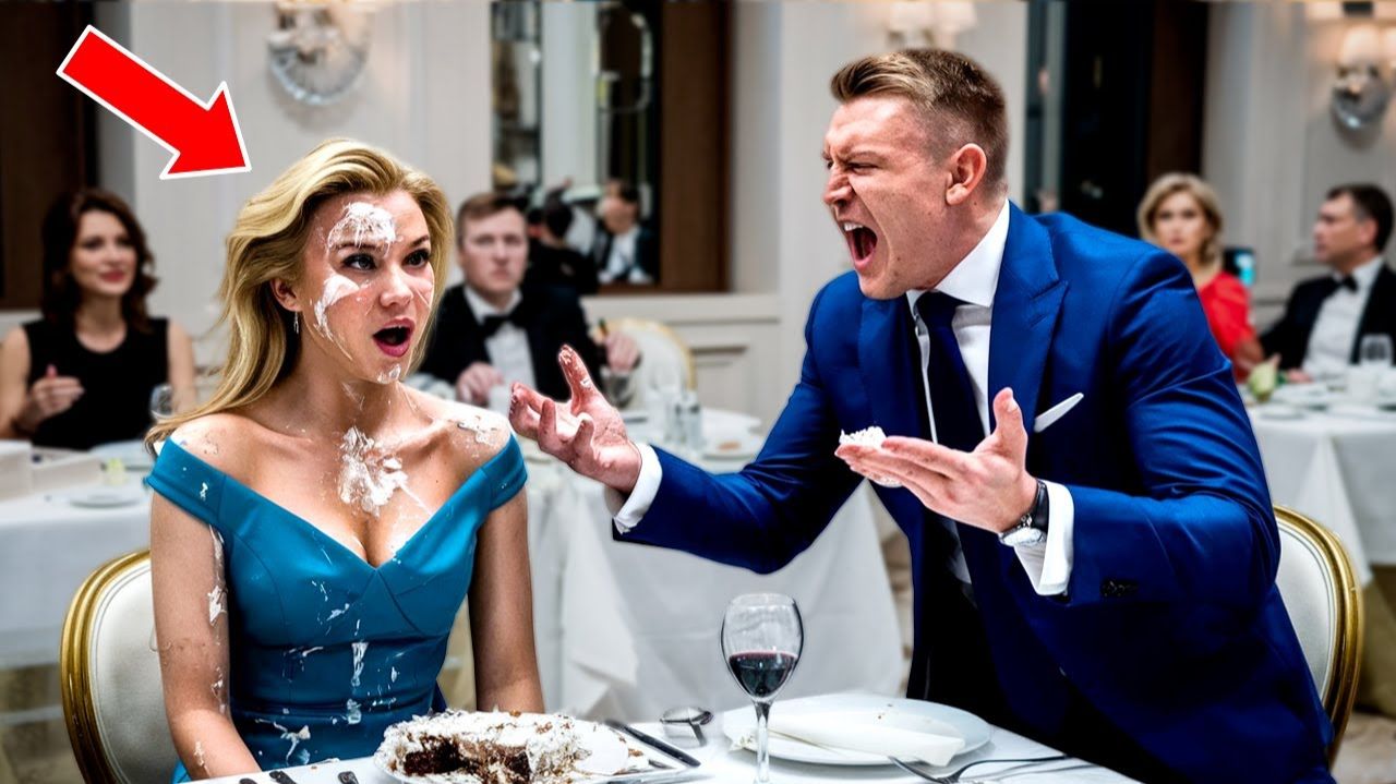 Муж бросает торт в жену за неоплаченный счет, но ее следующий шаг шокировал всех
