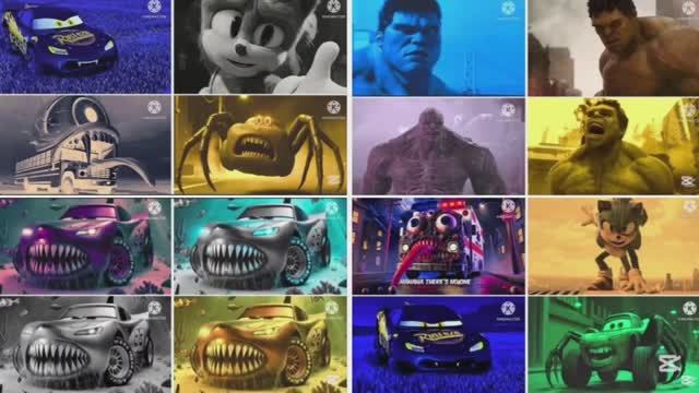 МУЛЬТИКИ ПРО МАШИНКИ и ГЕРОЕВ 🏎️ МОЛНИЯ МАККУИН, СОНИК и ХАЛК под музыку COFFIN DANCE 🔥