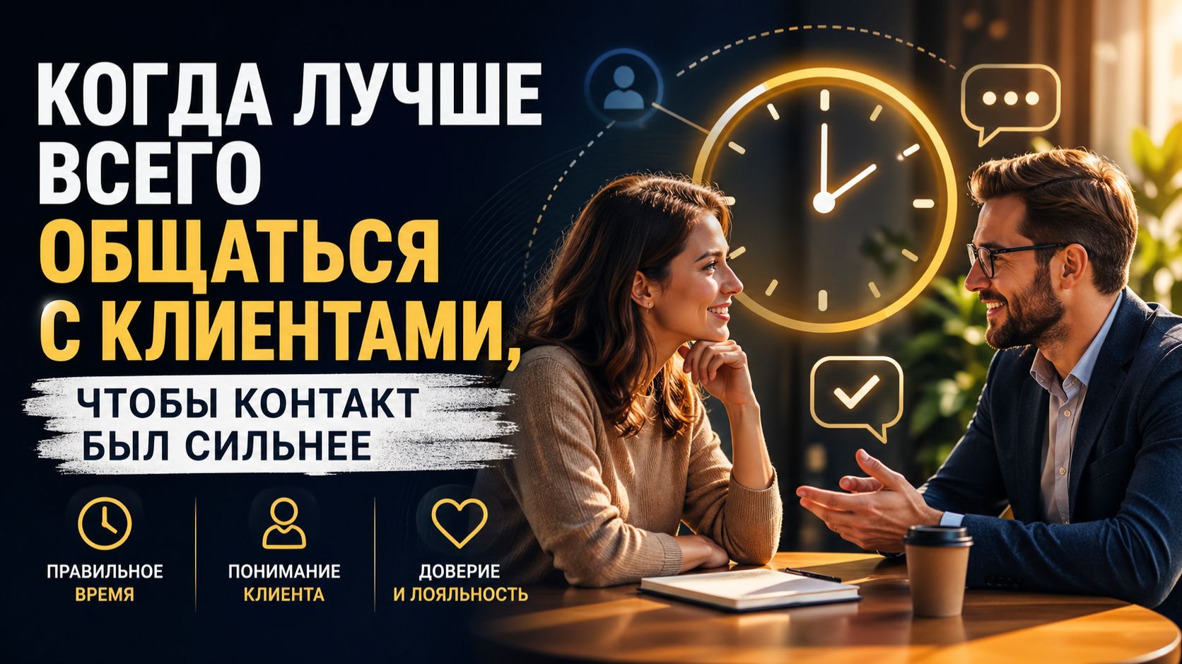 Когда лучше всего общаться с клиентами, чтобы контакт был сильнее