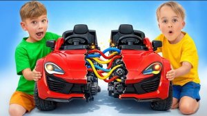 Делиться – значит заботиться: Приключения Криса и Майка в игровой комнате