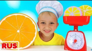 Влад и Никита играют в магазин мороженого