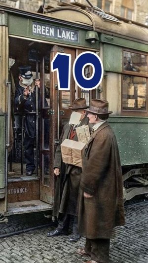 ПАССАЖИР БЕЗ МАСКИ ВО ВРЕМЯ ЭПИДЕМИИ ИСПАНКИ В 1918 ГОДУ - КОРОТКИЕ ИНТЕРЕСНЫЕ ФАКТЫ #10