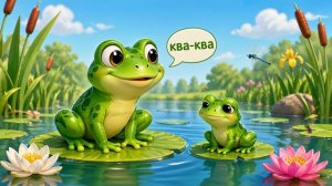 Учим слова | Музыка для малышей | веселая песенка для детей про лягушку