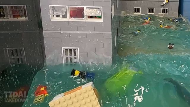10. Tsunami Dam Breach Experiment - LEGO Prison Island Escape - Wave Machine Destruction смотреть онлайн