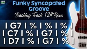 минусовка в стиле Funky Blues Bass в тональности G I Syncopated Groove (129 bpm)