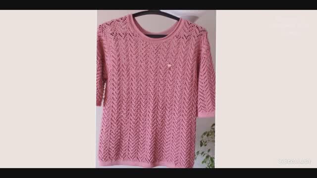 Ажурный узор  Зиг-Заги для джемпера и не только..