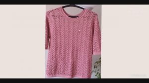 Ажурный узор  Зиг-Заги для джемпера и не только..