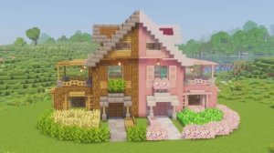 Cтрою дом для выживания на двоих! Minecraft!