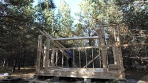 Лесная усадьба -  первые дожди. Каркас готов. Розыгрыш в лесном доме