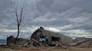 Демонтаж ж/б трубы 90 метров. Третий вал.