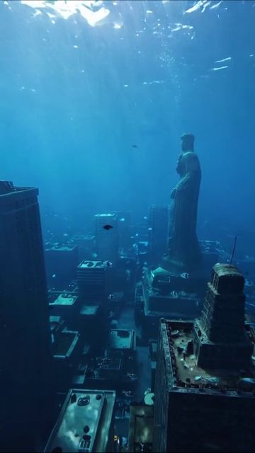 Подводный мир: Затопленные города и статуи #подводныймир #затопленныйгород