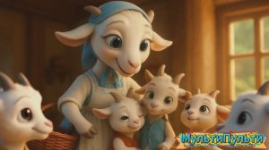 Волк и семеро козлят🐺Русская народная сказка. Сказка-мультик💛
