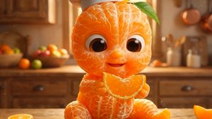 Хрустящее! Милые фруктовые малыши-повара с искусственным интеллектом едят настоящие фрукты ASMR