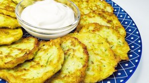 Хрустящие оладьи из кабачка и картофеля 🥞