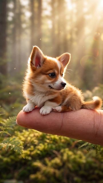 Корги улыбается С  добрым утром