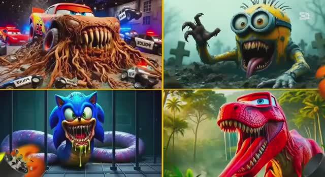 МУЛЬТИКИ ПРО МАШИНКИ и МОНСТРОВ 🏎️ МОЛНИЯ МАККУИН и СОНИК под музыку COFFIN DANCE 🔥