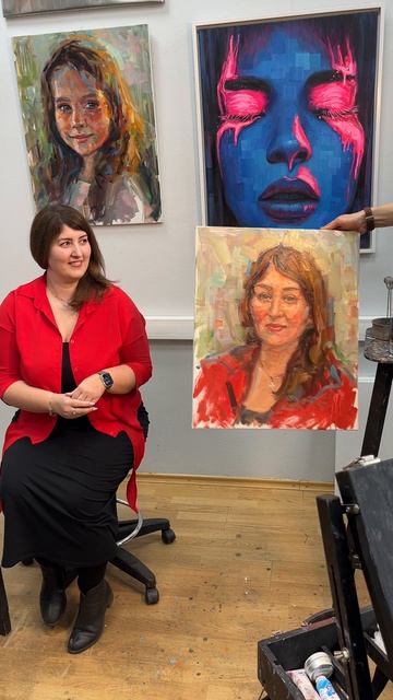 Портрет с натуры прекрасной Оксаны #портретснатуры