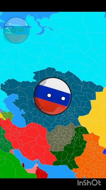 Что если Россия и Центральная Азия поменяются местами #countryballs