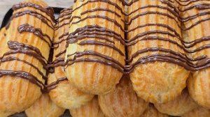 Вкуснее ЛЮБОГО ТОРТА! Шикарные ЭКЛЕРЫ С КРЕМОМ Проверенный рецепт