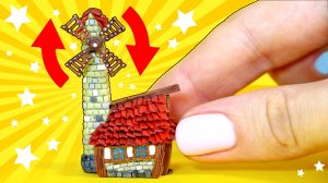 Самая маленькая мельница из полимерной глины! 🏠⚙️ Миниатюра своими руками