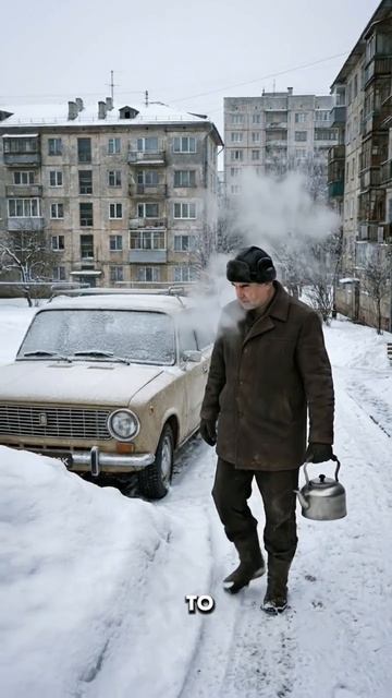 Как я в СССР зимой грел машину чайником с кипятком и думал, заведётся она или нет. Реальная история
