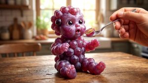 Милые или жуткие? Искусственный интеллект в виде фруктовых младенцев ест настоящие фрукты ASMR-видео