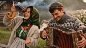 «А в деревне дождик моросит»😄💖(Нейро)