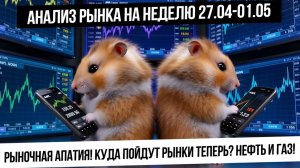 Анализ рынка на неделю: 27 апреля - 1 мая. Болтанка на рынке продолжится? Нефть и газ пойдут вверх?