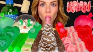 АСМР МУКБАНГ | Рождественская еда, Печенье из сосновых шишек, Снежный шар, Десерт из крендельков