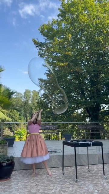 шоу мыльных пузырей