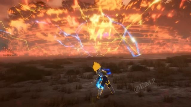 Вегета против Бороса -Анимация  ПОЛНЫЙ БОЙ