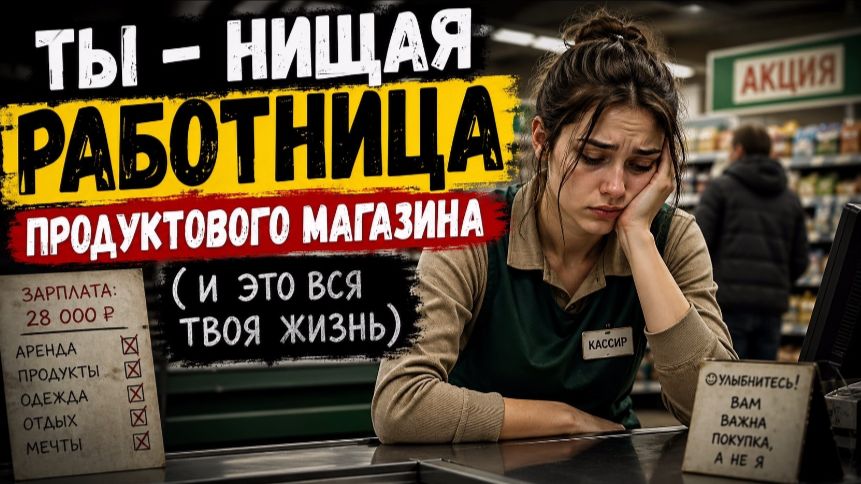 ТЫ — НИЩАЯ РАБОТНИЦА ПРОДУКТОВОГО МАГАЗИНА (И ЭТО ВСЯ ТВОЯ ЖИЗНЬ)