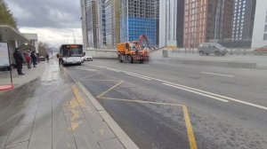 сборник!!! транспорт на остановке МЦД Трикотажная