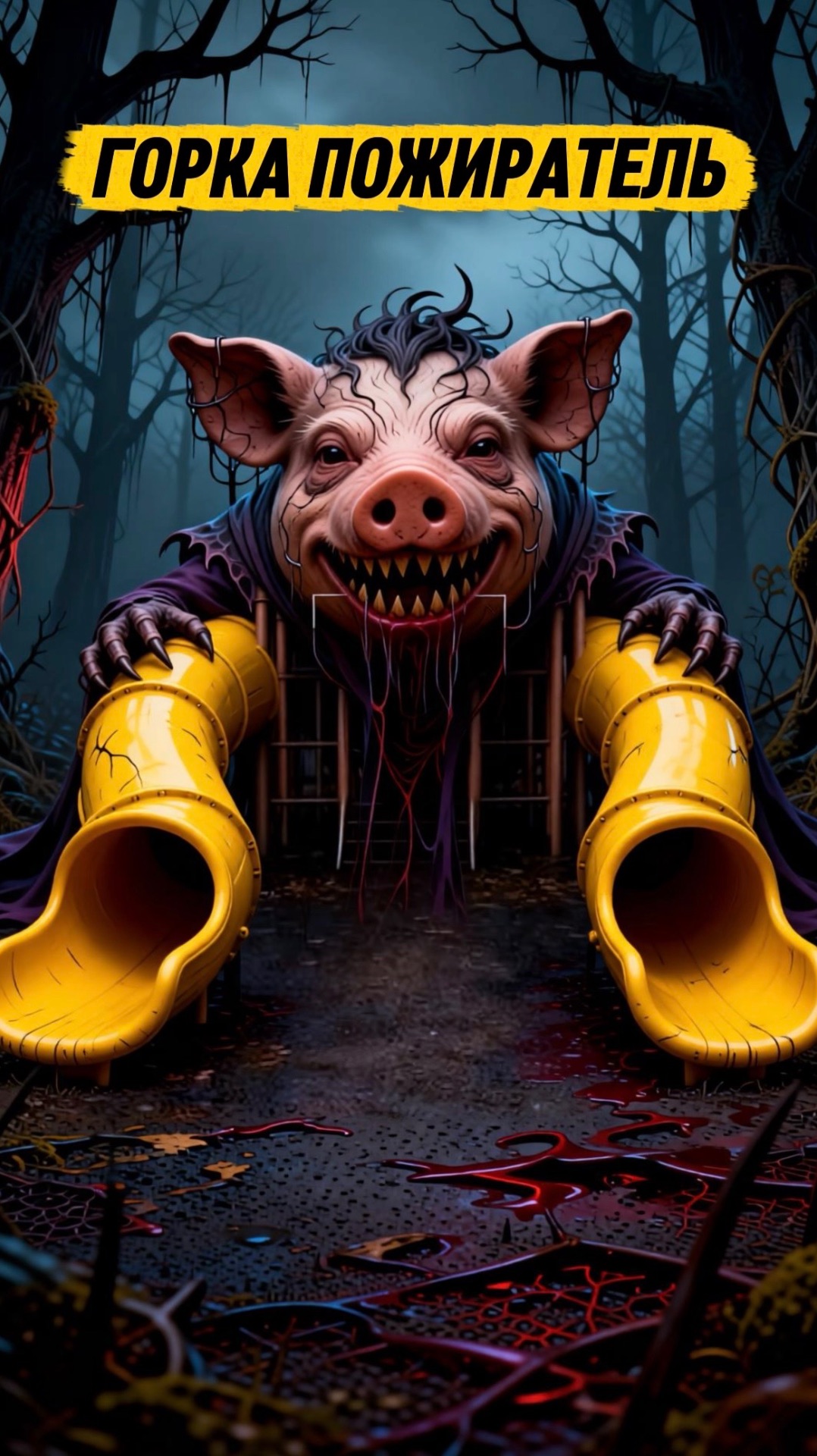 Горка пожиратель атаковала Джона Порка 🙀 #кот #кошка #животные #ужасы #страшно #горкапожиратель