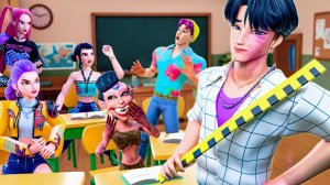 ДЖИНУ УЧИТЕЛЬ В ШКОЛЕ! K-Pop Охотницы на Демонов Huntrix анимация