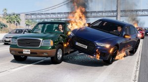 BeamNG Drive - Аварии на высокой скорости