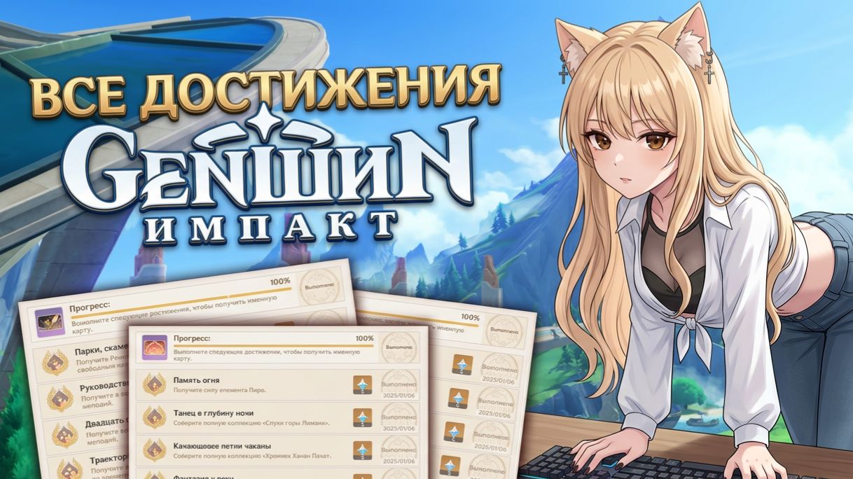 ВСЕ ДОСТИЖЕНИЯ ГЕНШИН ИМПАКТ: СКИТАНИЯ ПО МИРУ V И VI, ПУТЕШЕСТВИЕ ГЕРОЯ | GENSHIN IMPACT АЧИВКИ