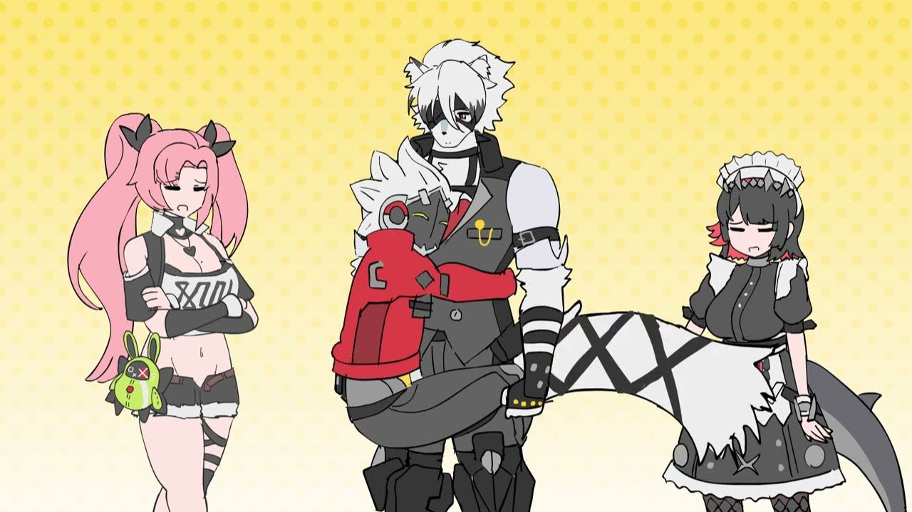 Ликаон любит обниматься Анимация Zenless Zone Zero