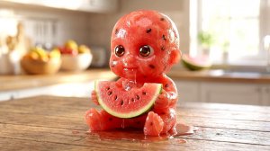 Милые или жуткие? Фрукт младенец ест настоящие фрукты Идеальное расслабляющее и приятное ASMR-видео