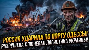 💥Россия наносит удары по порту Одессы, разрушая ключевую логистическую сеть Украины