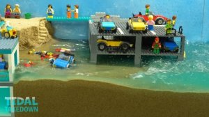 37. Disaster as Lego City Hospital Flooded by Tsunami - Dam Breach Experiment