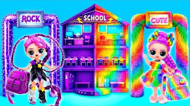 Руми и Лили Лавбрейдс в радужной и рок школе! Поделки в стиле Хантрикс!