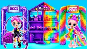 Руми и Лили Лавбрейдс в радужной и рок школе! Поделки в стиле Хантрикс!