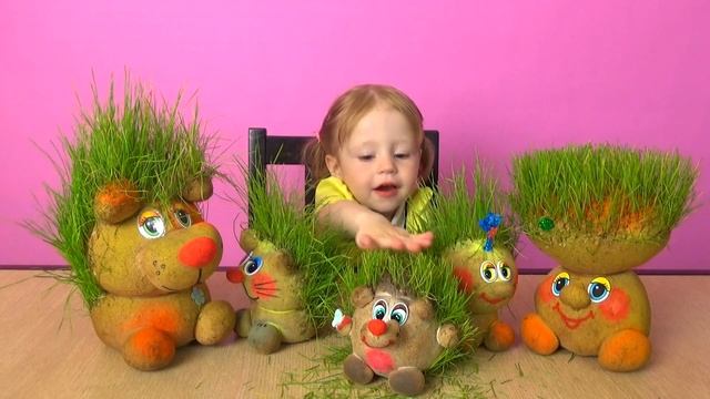 Живая детская игрушка Травянчик - трава растет прям на