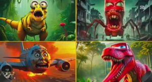 МУЛЬТИКИ ПРО МАШИНКИ и МОНСТРОВ 😱 МИНЬОН ДИНОЗАВР и МОЛНИЯ МАККУИН под музыку COFFIN DANCE 🔥