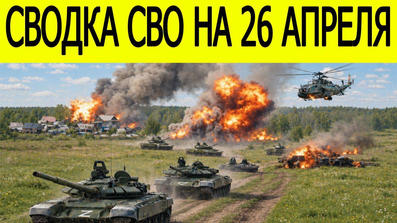 Новости СВО на сегодня 26 апреля. Боевые действия. Россия-Украина. Сводка с фронта на 26.04.2026