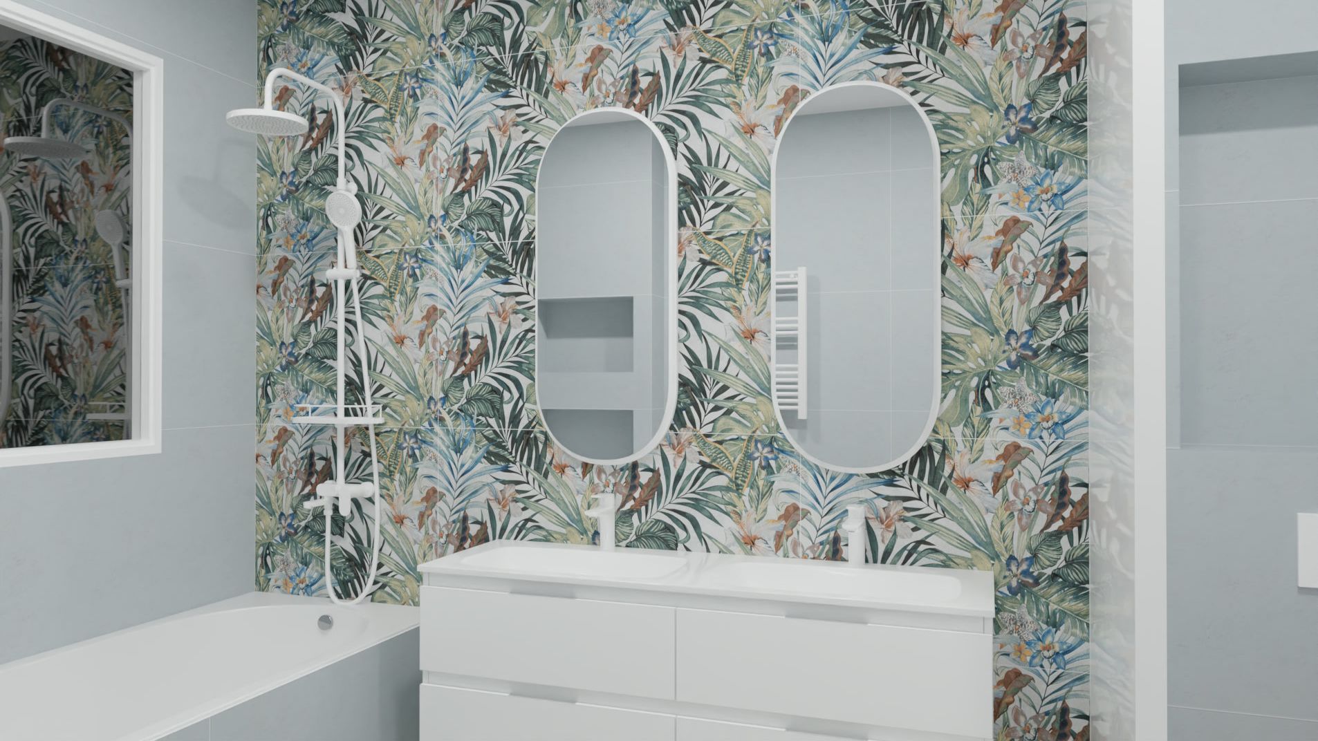Раскладка плитки в 3D ABK Wide Style Mini